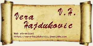 Vera Hajduković vizit kartica